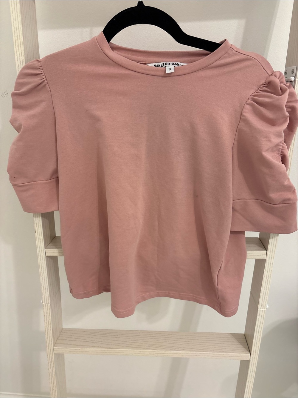Walter Baker Dusty Rose Puff Sleeve Tee